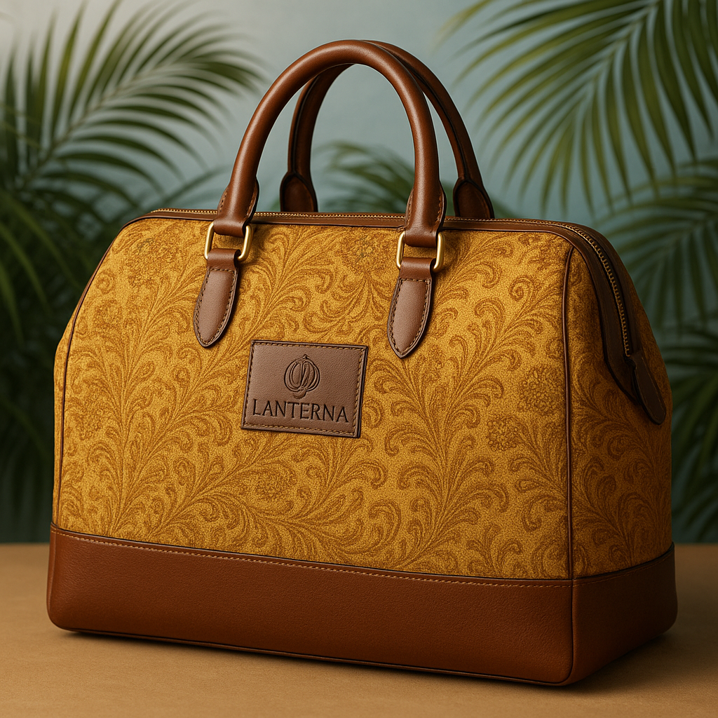 Golden Vintage Carpet Bag