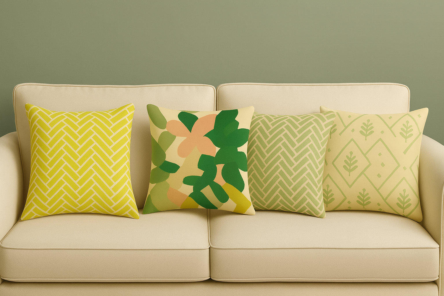 feng shui neutral BOTANICAL scatter cushion collection 4